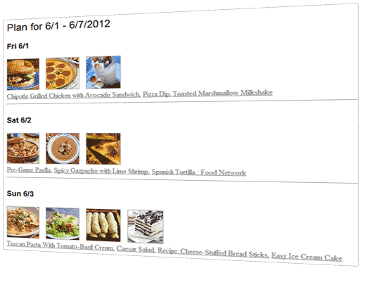 Visual Meal Plans - Say Mmm